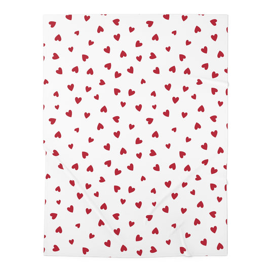 Baby Swaddle Blanket Heart by Mariu del Campo — soft fabric texture detail