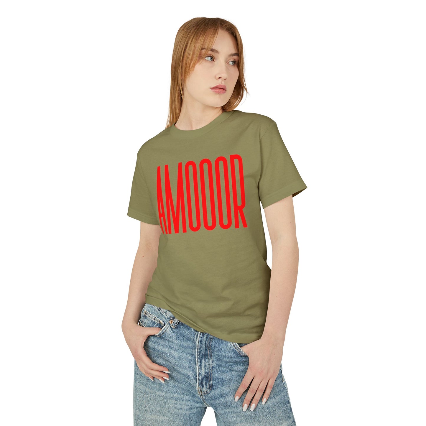 T-Shirt AMOOOR Unisex Heavyweight Cotton Tee by Mariu del Campo.