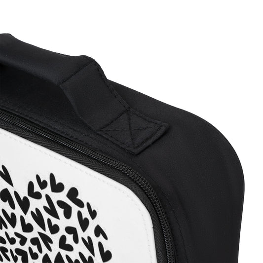 Lunch Bag Hearts by Mariu del Campo — open top view showing interior