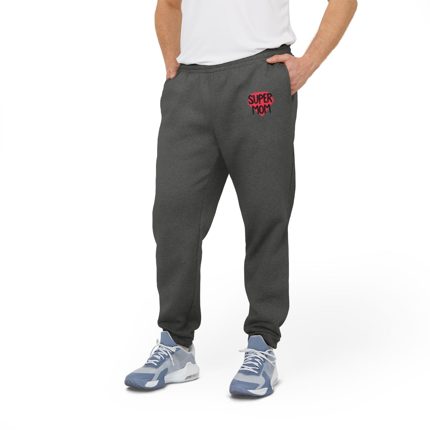 adidas® Unisex Fleece Joggers Super Mom by Mariu del Campo.