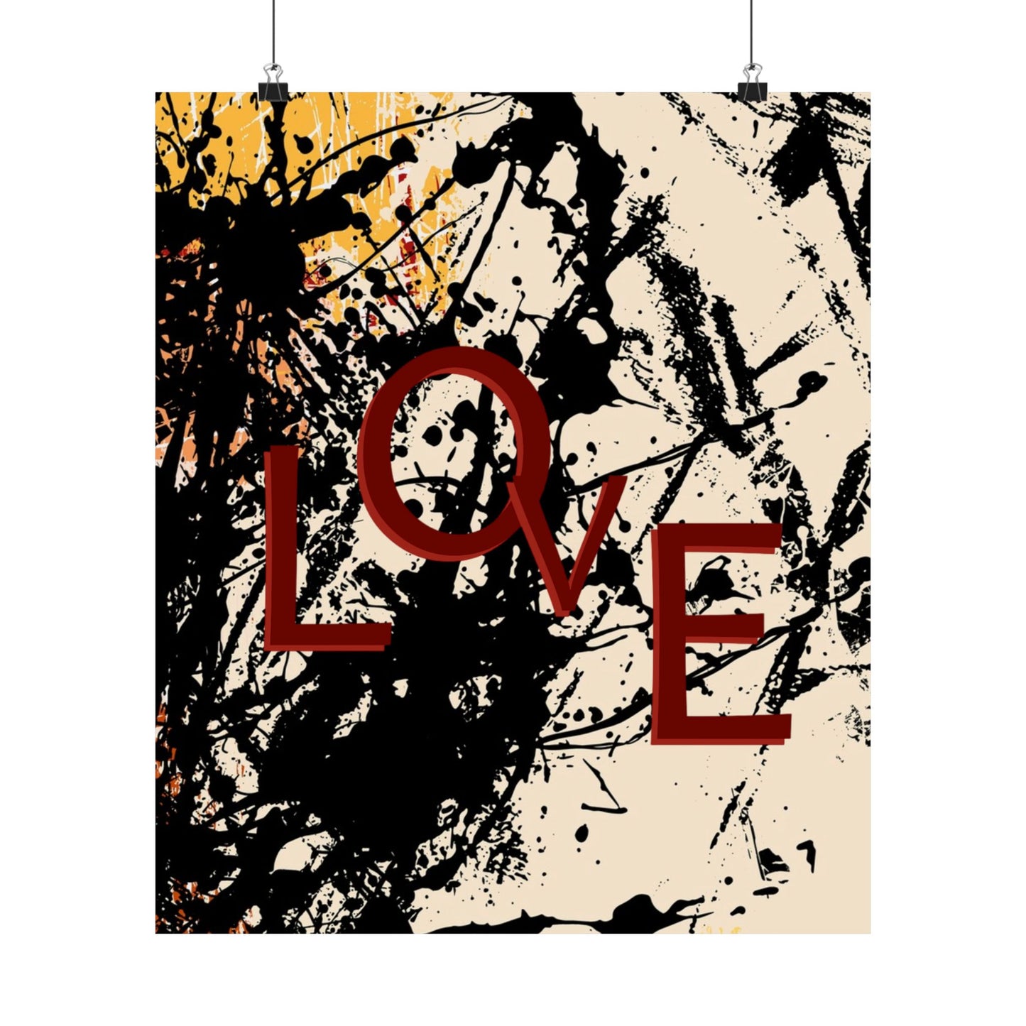 Posters Matte Vertical Love Paint by Mariu del Campo.