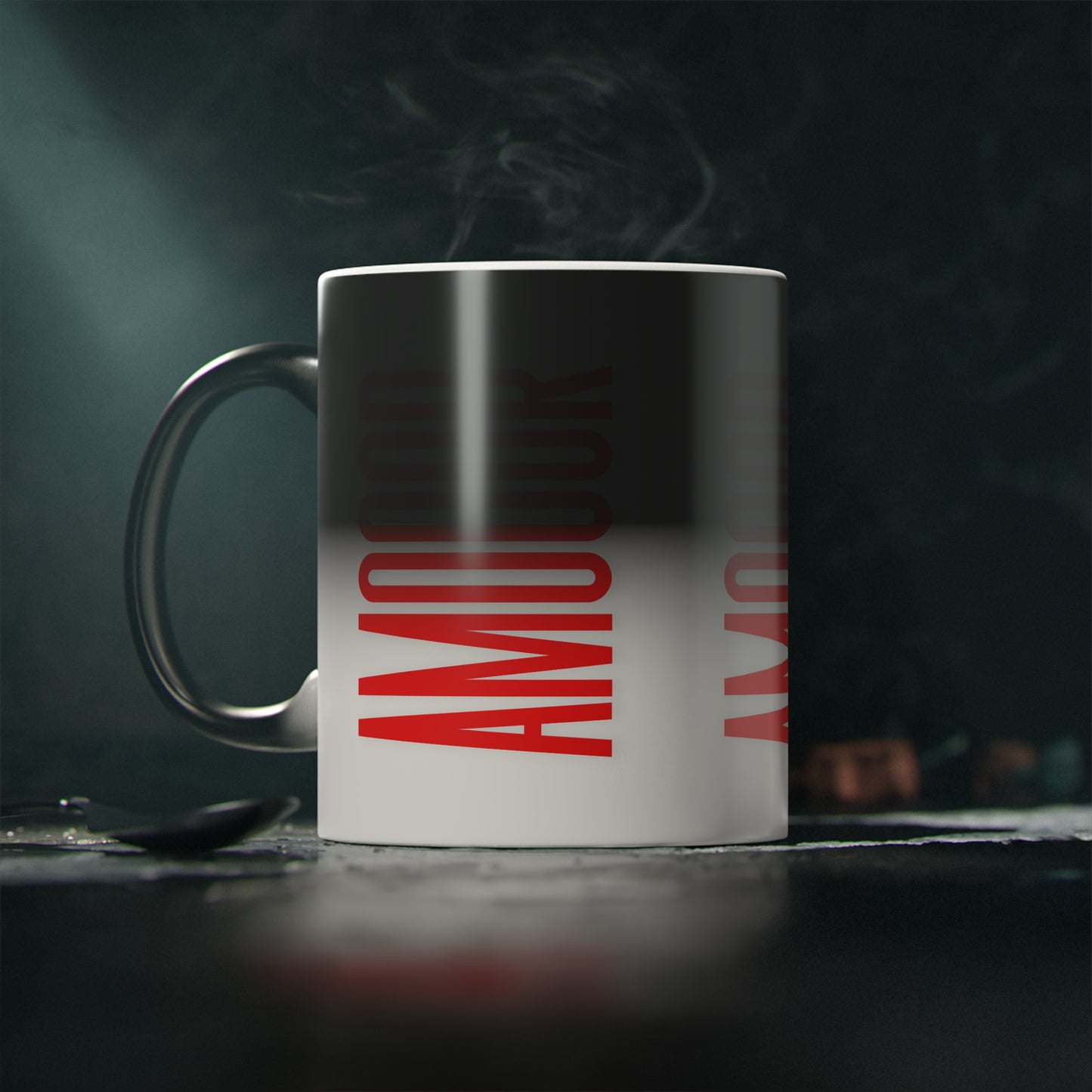 Mug Amooor Magic Mug - Perfect Gift for Valentine's Day & Coffee Lovers by Mariu del Campo.