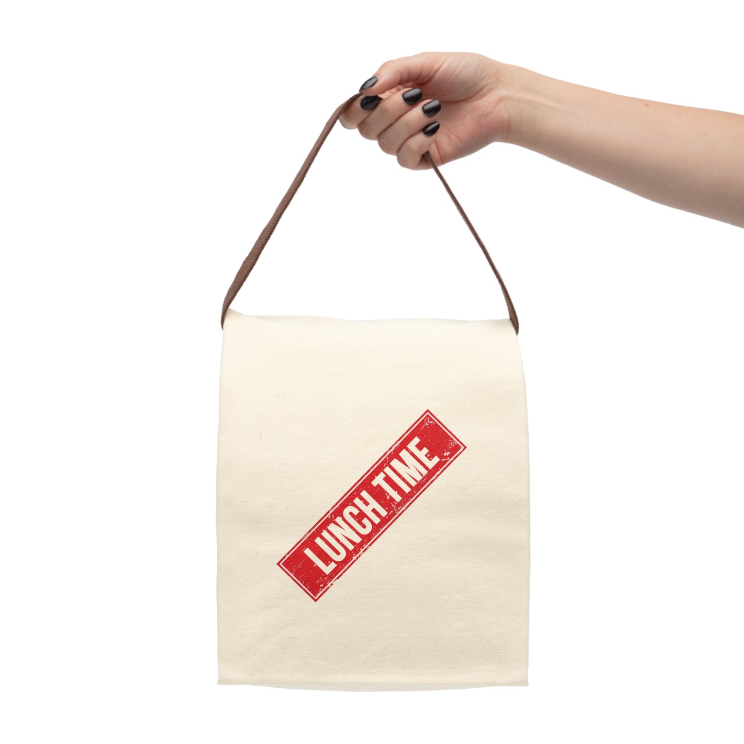Bag Lunch Canvas with Strap lunch time by Mariu del Campo.