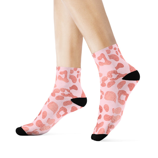 Socks Crew Leopard by Mariu del Campo — ankle option detail
