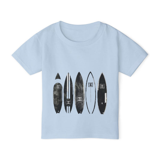 T-Shirt Toddler Surf by Mariu del Campo — navy color option front view