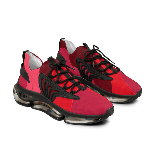 Sneakers Unisex Mesh Dark Red by Mariu del Campo — side profile view
