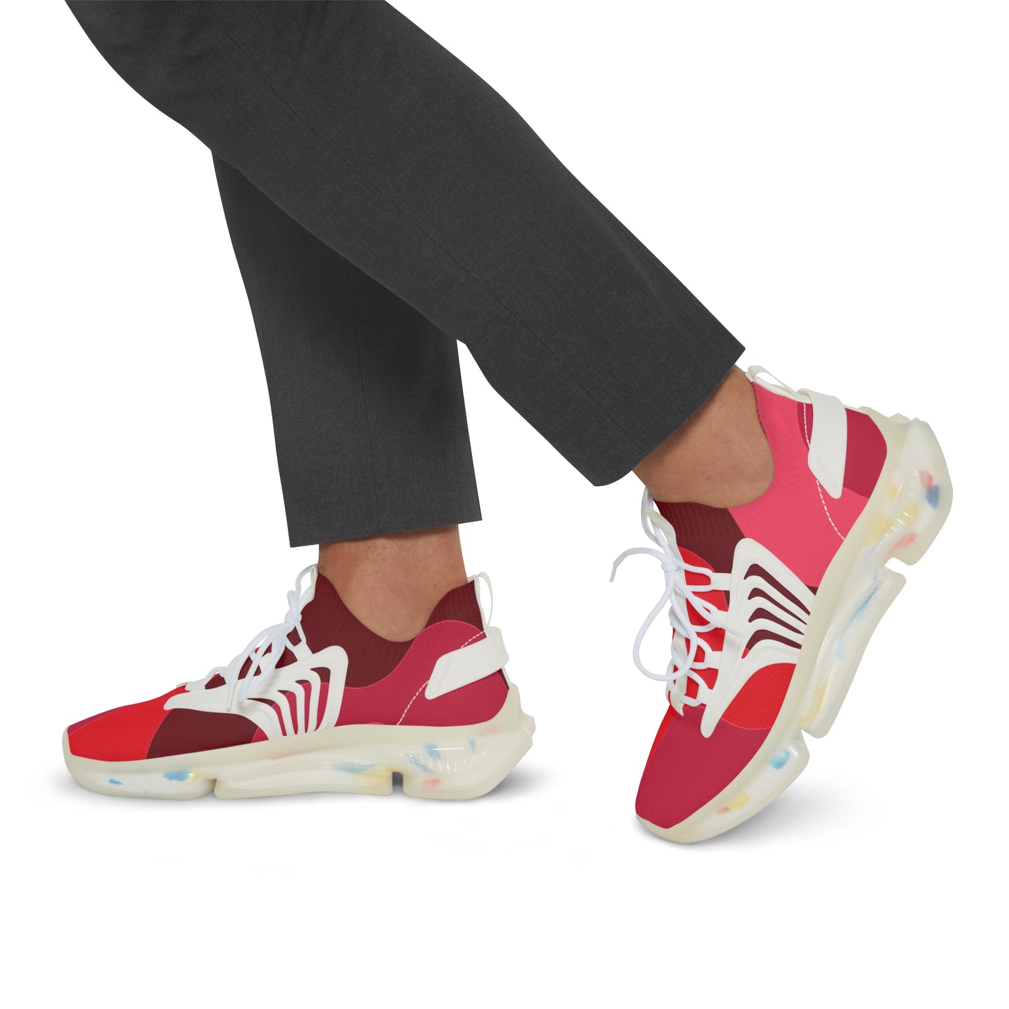 Sneakers unisex Mesh dark red by Mariu del Campo.