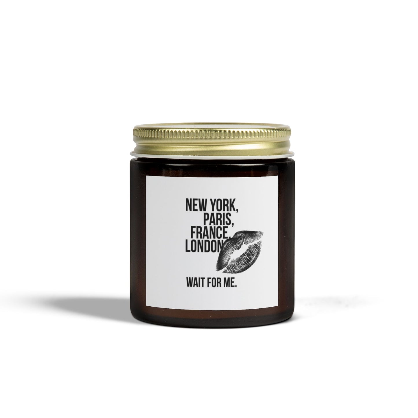 Scented Coconut Apricot Candles (4oz, 9oz) wait for me by Mariu del Campo.