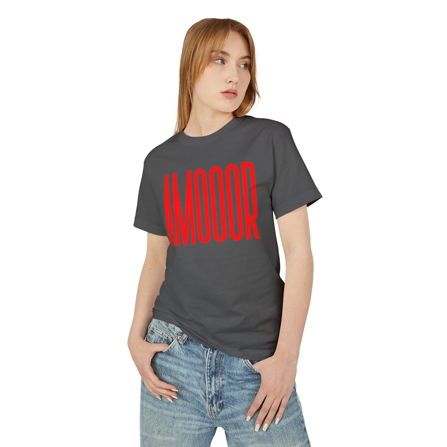 T-Shirt AMOOOR Unisex Heavyweight Cotton Tee by Mariu del Campo.