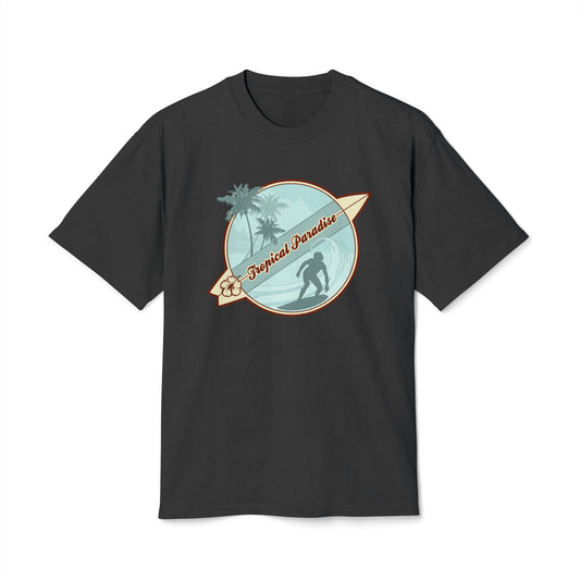 T-Shirt Unisex Heavy Faded Tropical by Mariu del Campo — faded bone option