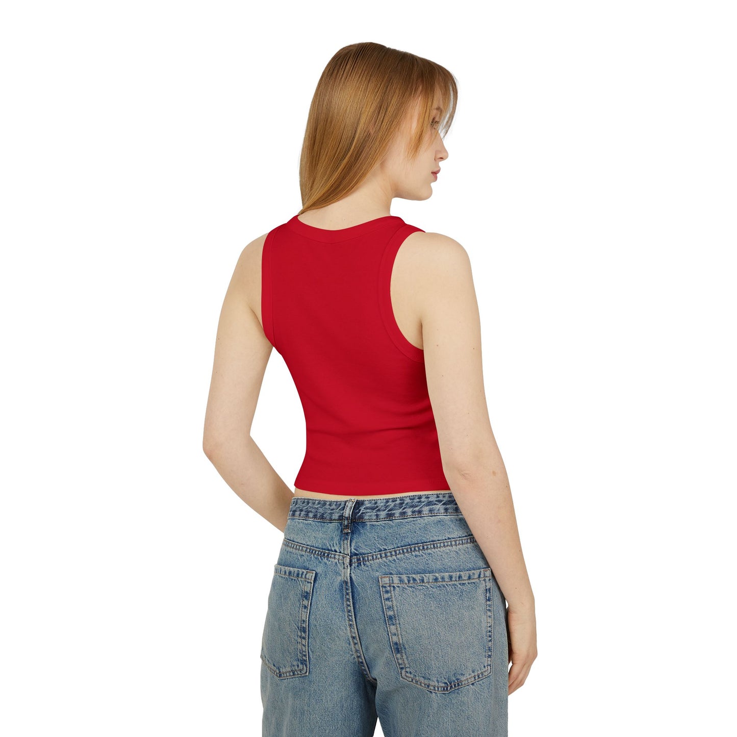Top Women's Micro Rib Racer Tank rock star by Mariu del Campo.