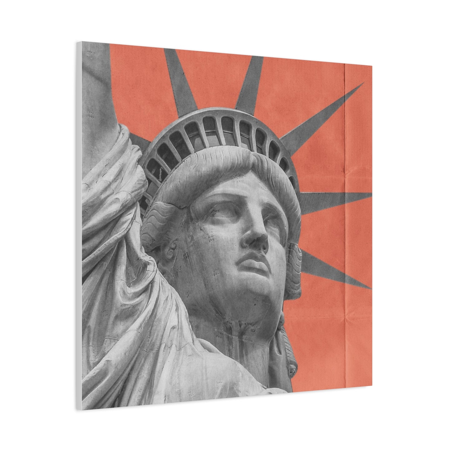 Canvas Matte featuring the iconic Liberty Statue by Mariu del Campo.