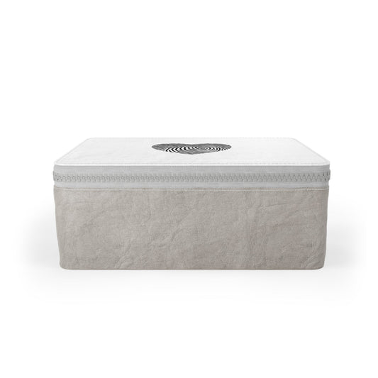 Paper Lunch Bag Fingerprint Heart by Mariu del Campo — open top view showing capacity