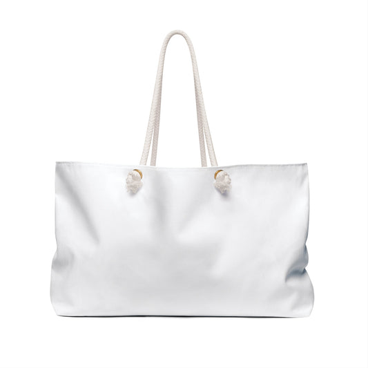 Weekender Bag Think Big by Mariu del Campo — side view showing handles