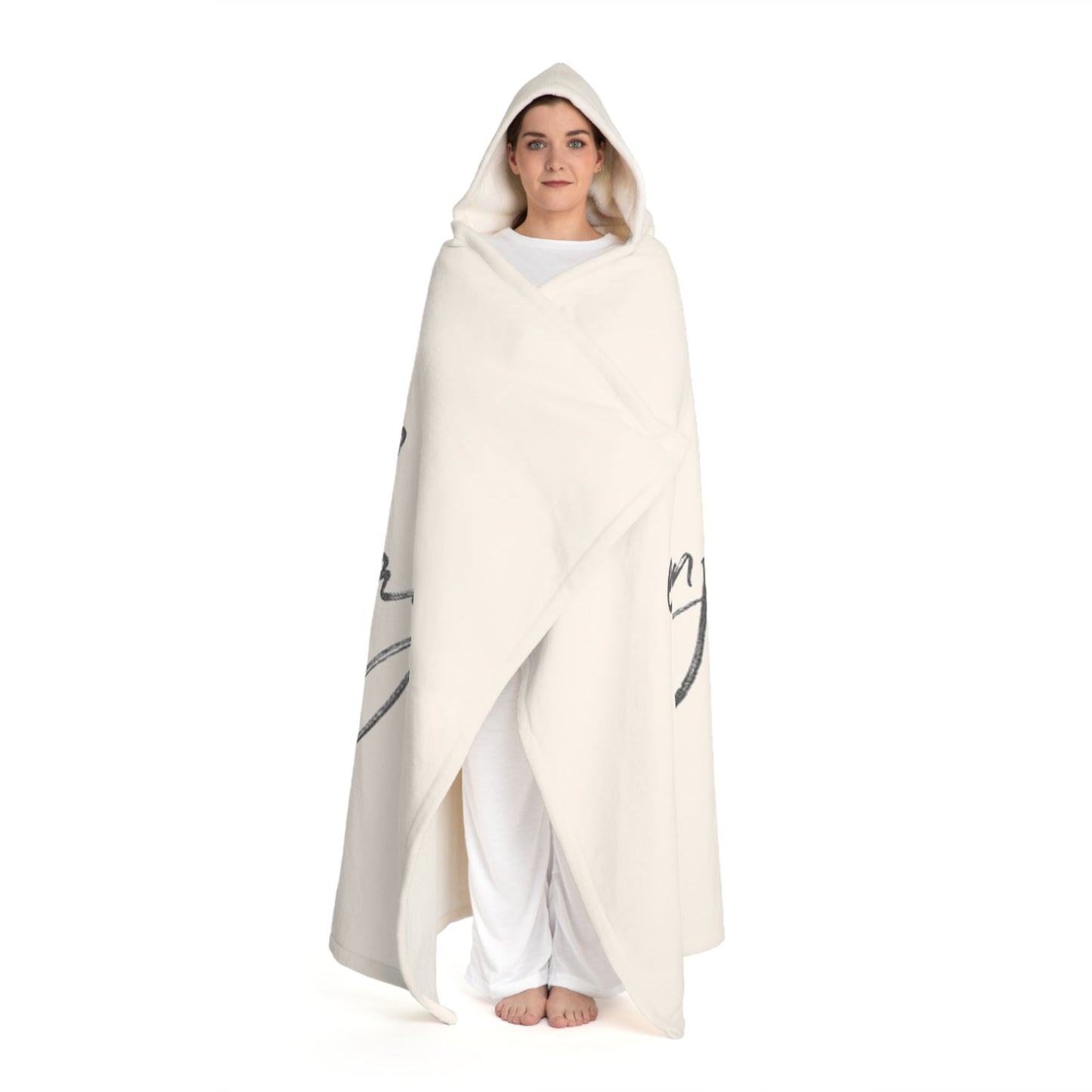 Blanket Hooded Sherpa Fleece Enjoy Today by Mariu del Campo. - Mariu del Campo