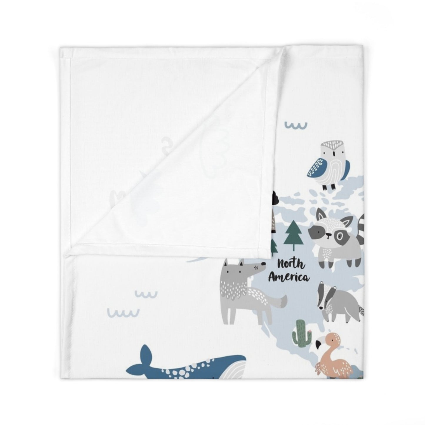 Blanket Unisex Baby Swaddle animal world by Mariu del Campo. - Mariu del Campo