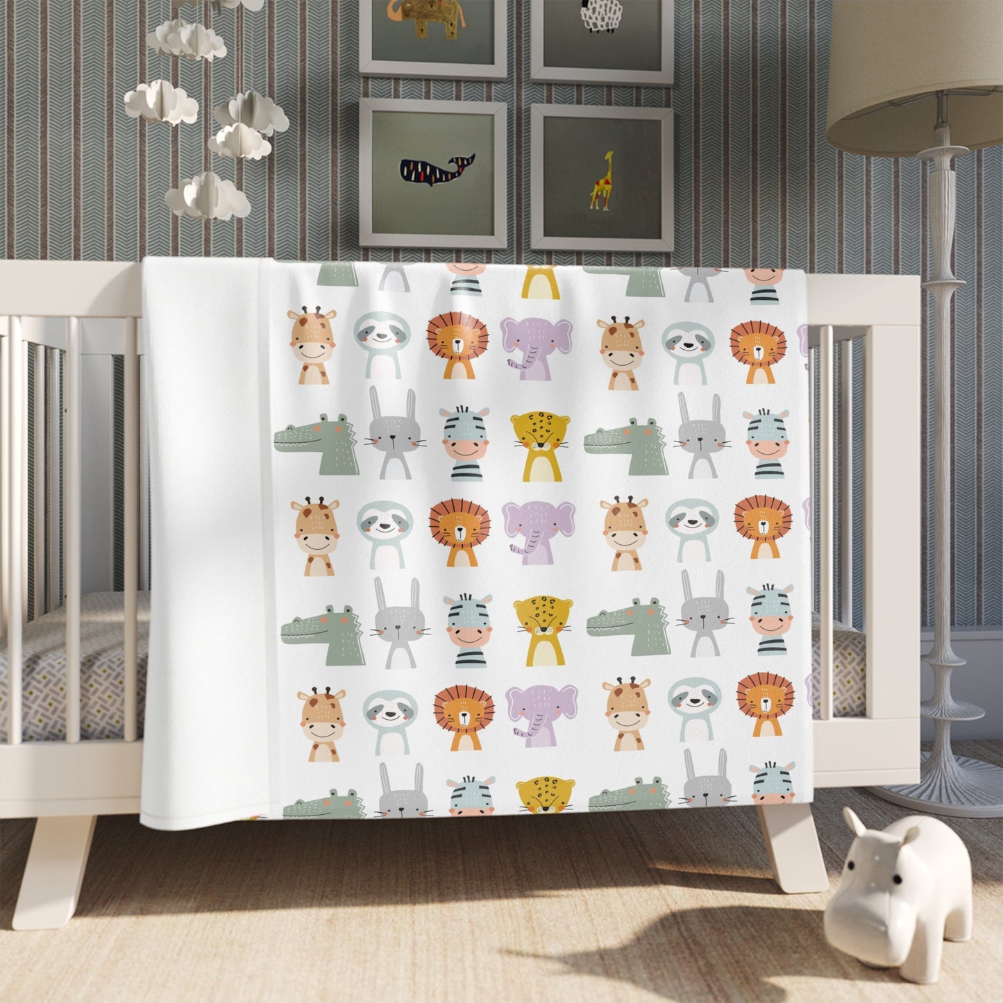 Blanket Unisex Baby Throw animals by Mariu del Campo. - Mariu del Campo