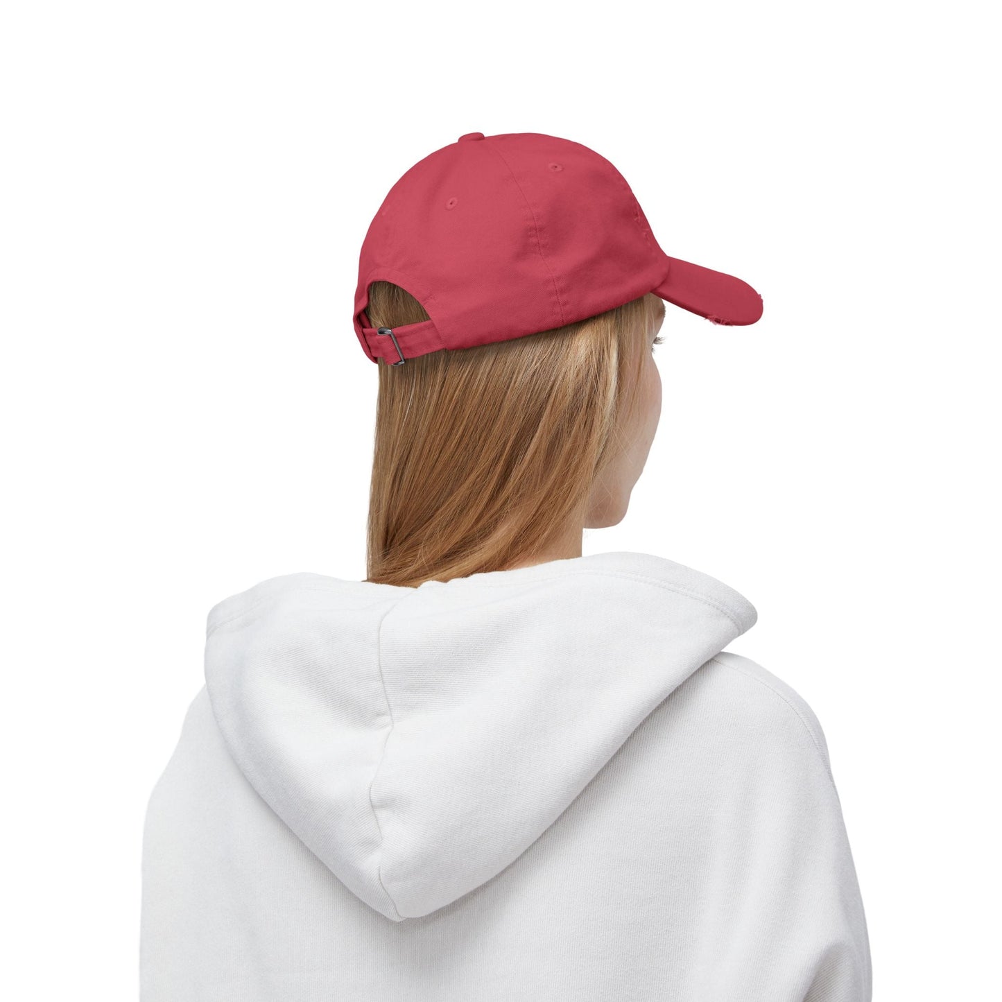 Hat Unisex Distressed Cap Love by Mariu del Campo. - Mariu del Campo