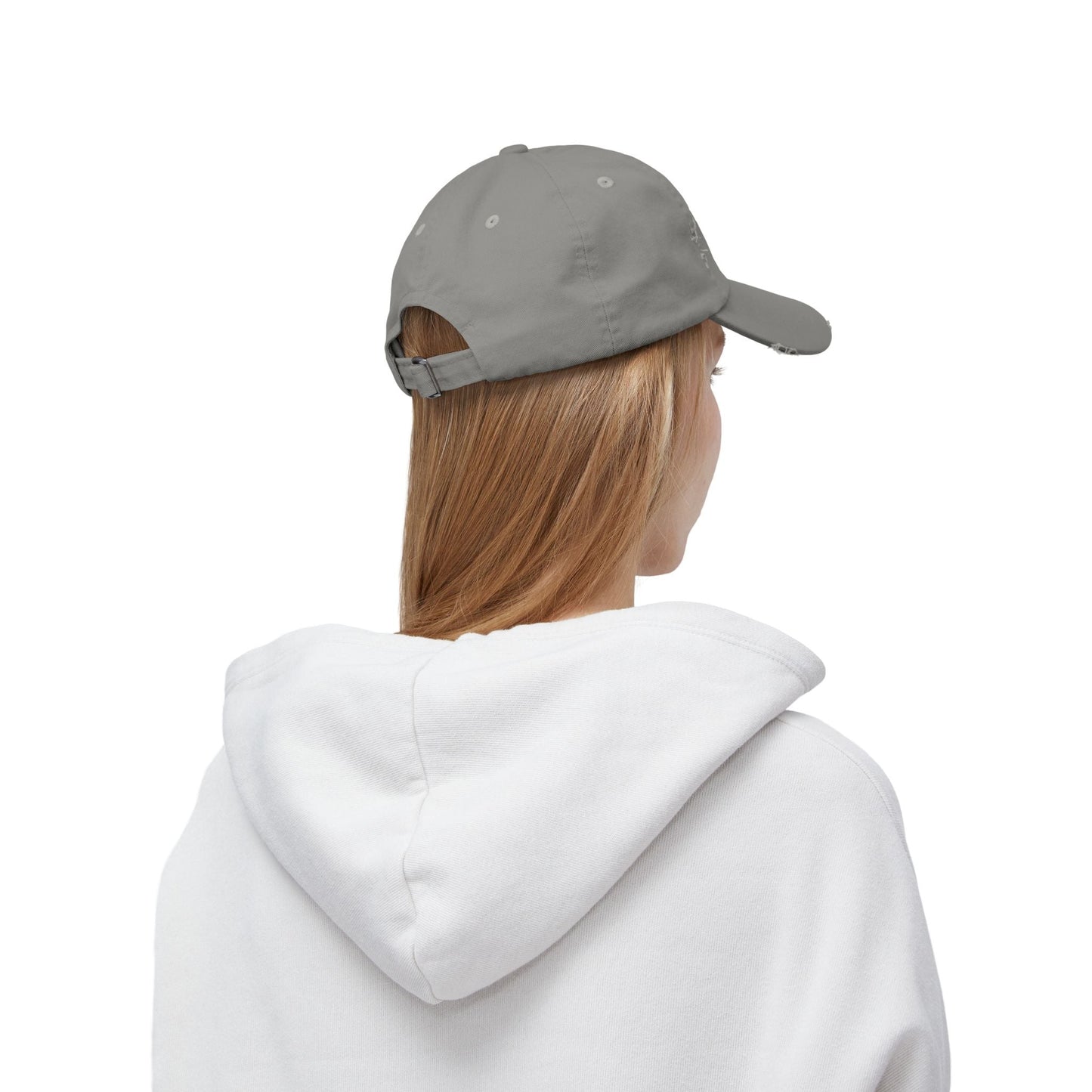 Hat Unisex Distressed Cap Love by Mariu del Campo. - Mariu del Campo