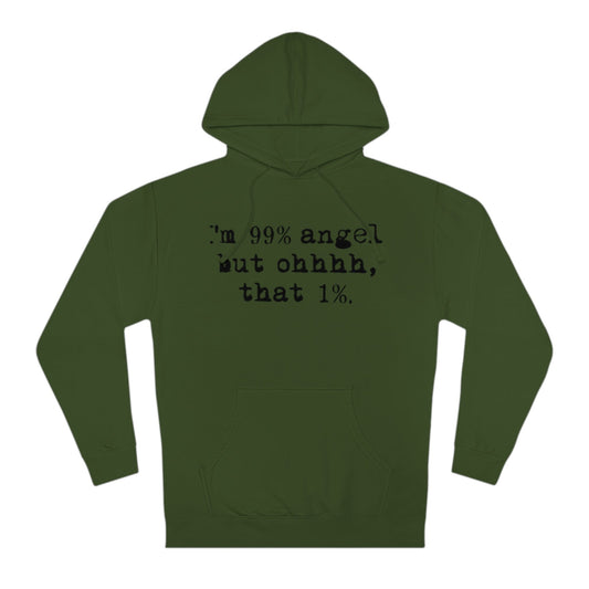 Hooded Sweatshirt Unisex 99% angel by Mariu del Campo. - Mariu del Campo