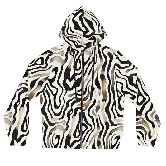 Hoodie African Wild Women's Full - Zip - Personalized Daily Staple - Mariu del Campo