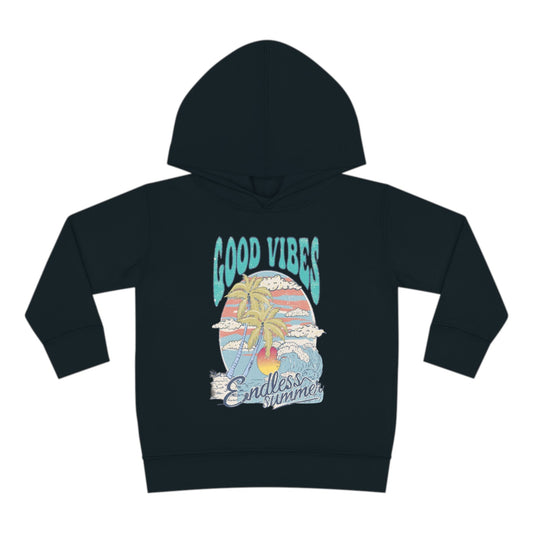 Hoodie Toddler Pullover Fleece good vibes by Mariu del Campo. - Mariu del Campo