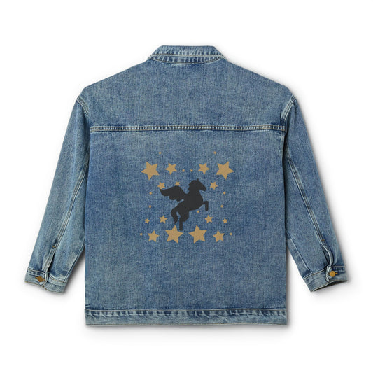 Jacket Women's Denim unicorn by Mariu del Campo. - Mariu del Campo