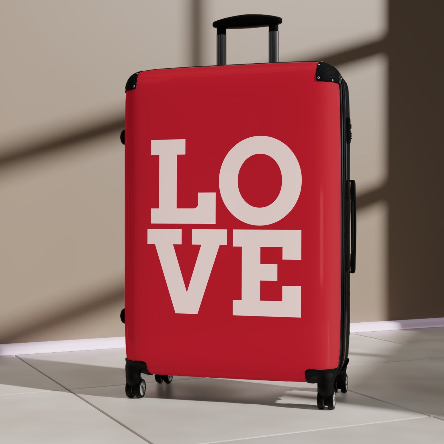 Luggage Suitcase love in dark red by Mariu del Campo. - Mariu del Campo