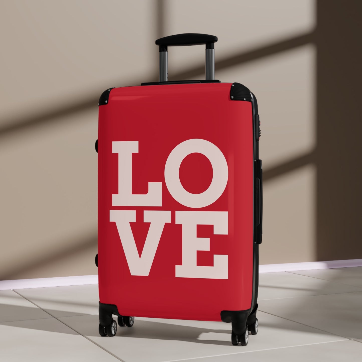 Luggage Suitcase love in dark red by Mariu del Campo. - Mariu del Campo