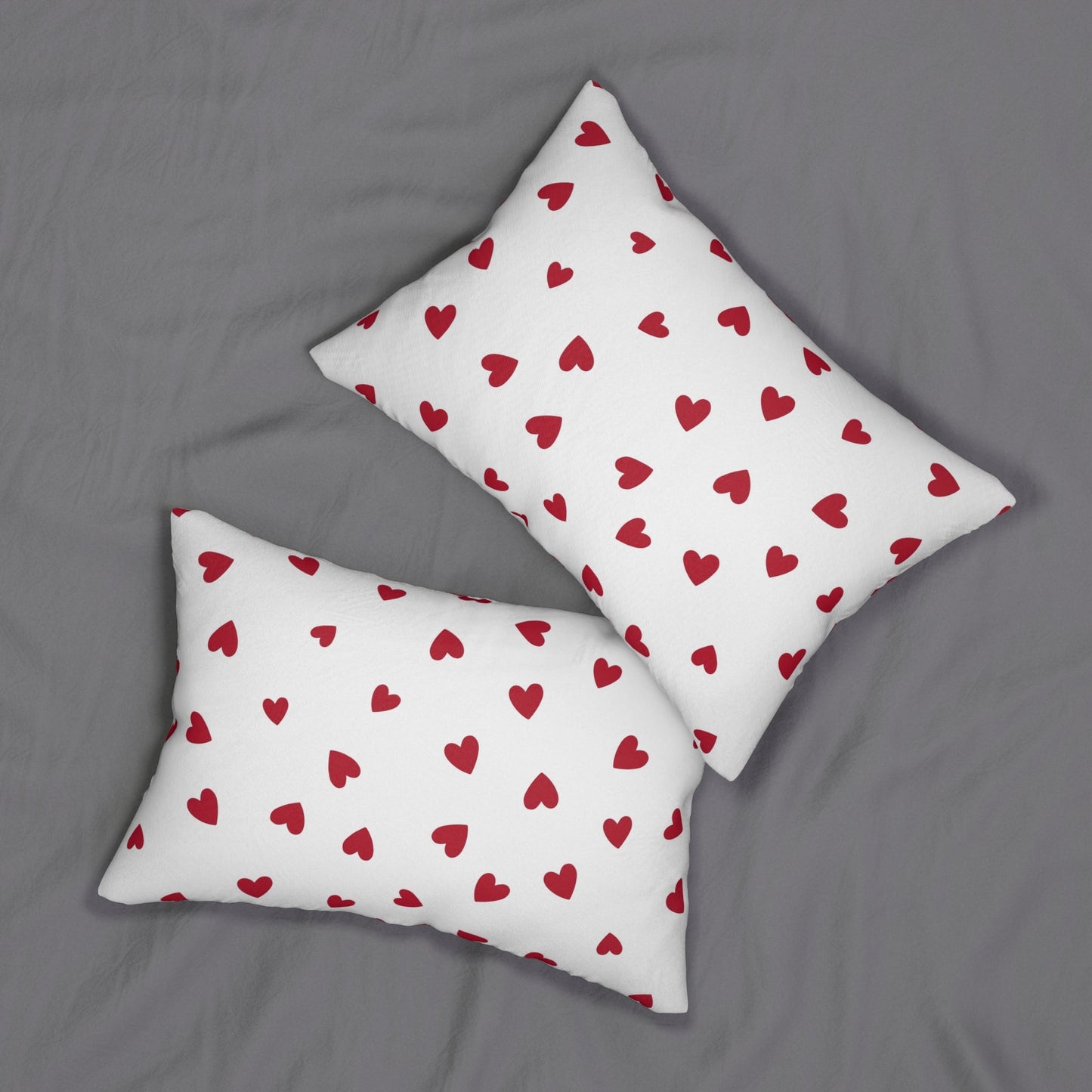 Pillow Spun Polyester Lumbar heart by Mariu del Campo. - Mariu del Campo