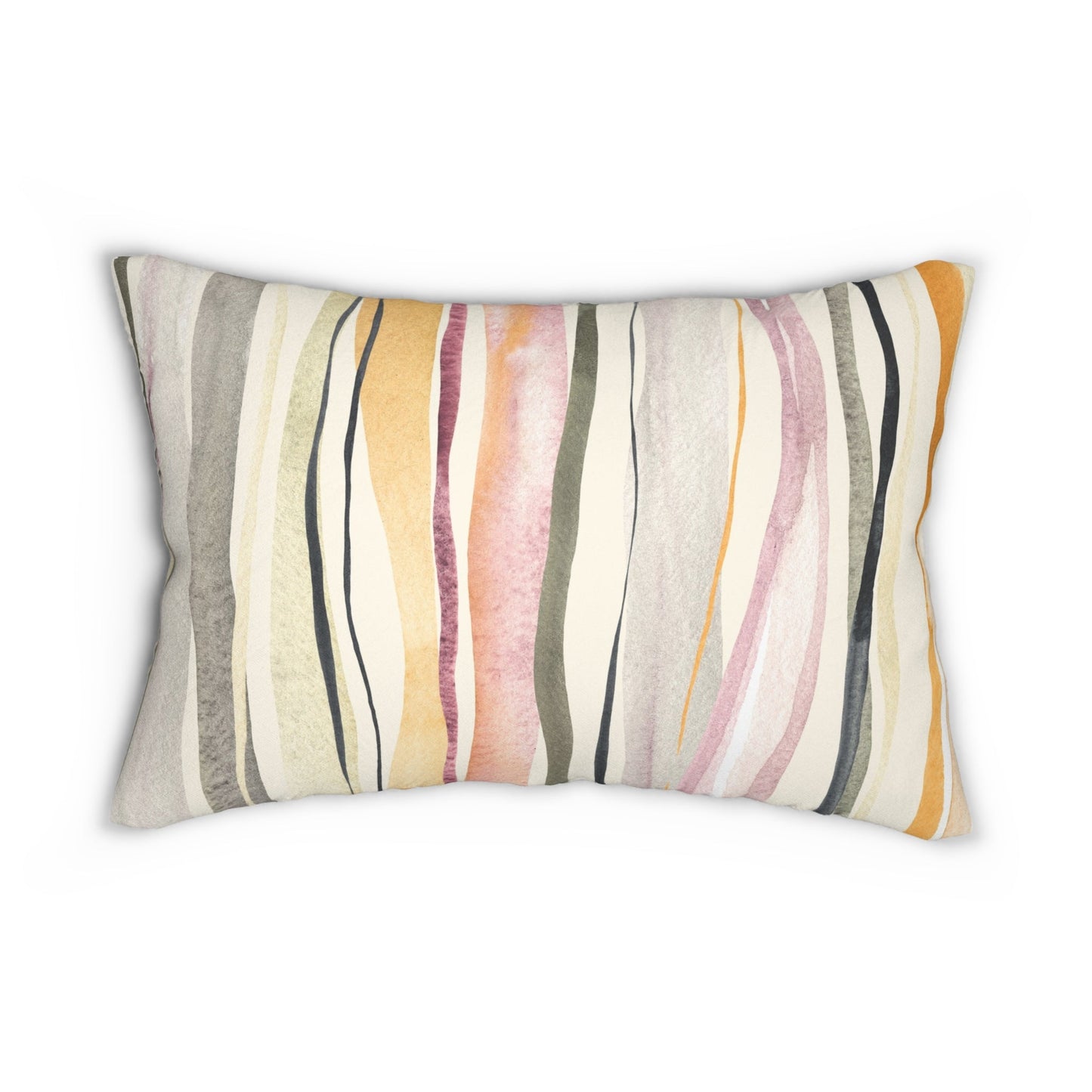 Pillow Spun Polyester Lumbar paint by Mariu del Campo. - Mariu del Campo