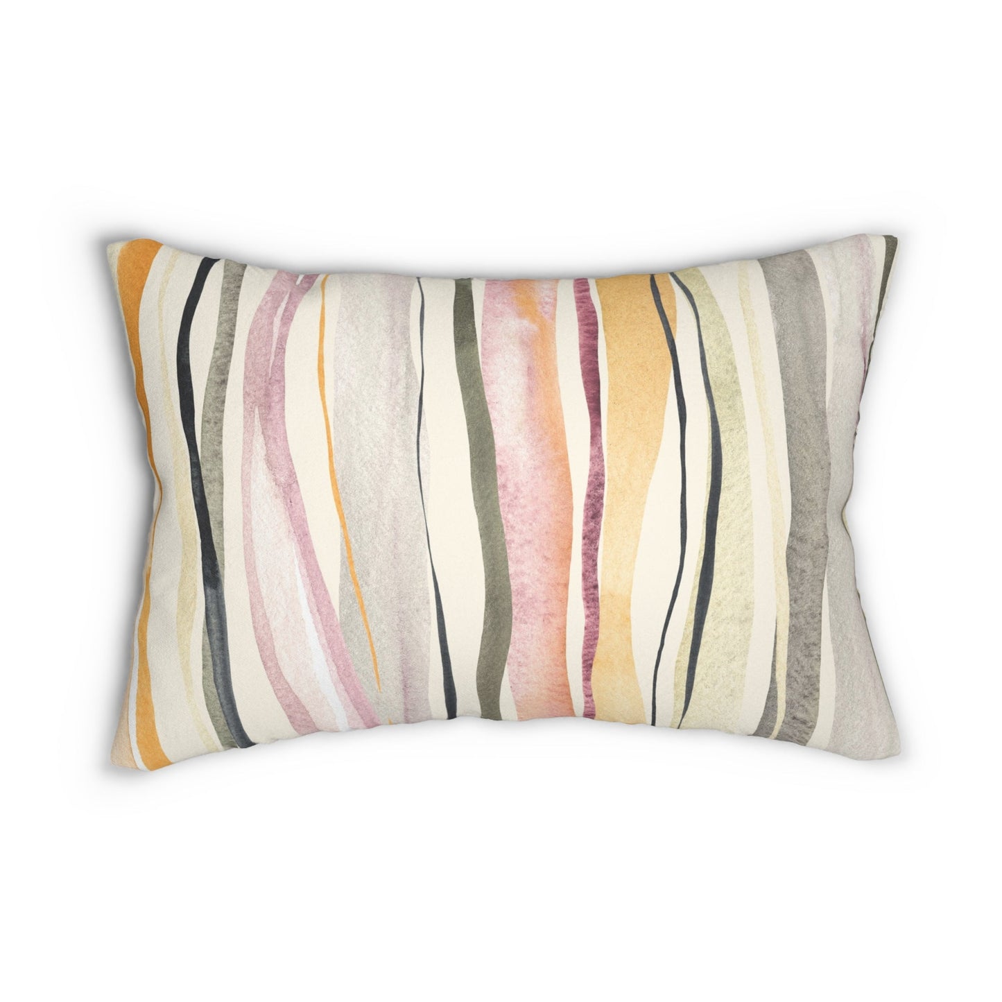 Pillow Spun Polyester Lumbar paint by Mariu del Campo. - Mariu del Campo