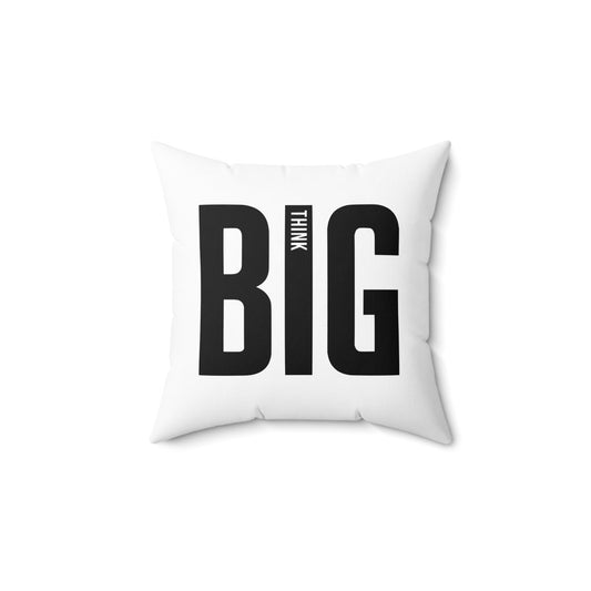 Pillow Think Big Square Spun Polyester by Mariu del Campo — artwork print close-up