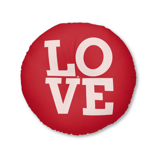 Pillow Tufted Floor, Round love by Mariu del Campo. - Mariu del Campo