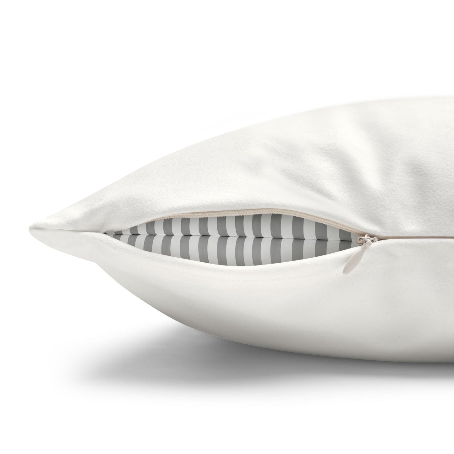 Pillowcase Faux Suede Square Enjoy Today by Mariu del Campo. - Mariu del Campo
