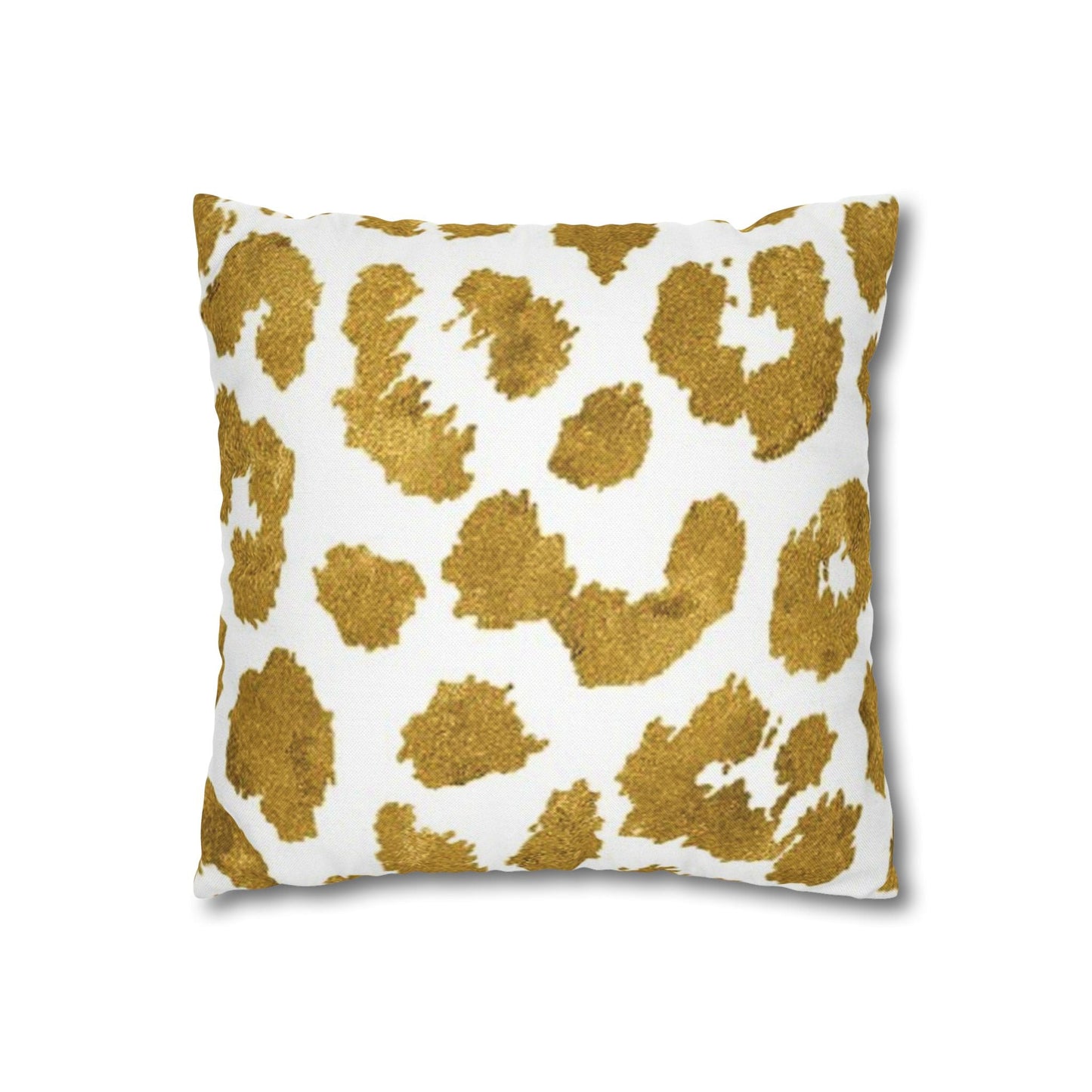 Pillowcase Spun Polyester Square gold leopard by Mariu del Campo. - Mariu del Campo