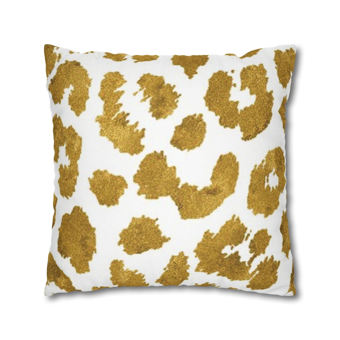 Pillowcase Spun Polyester Square gold leopard by Mariu del Campo. - Mariu del Campo