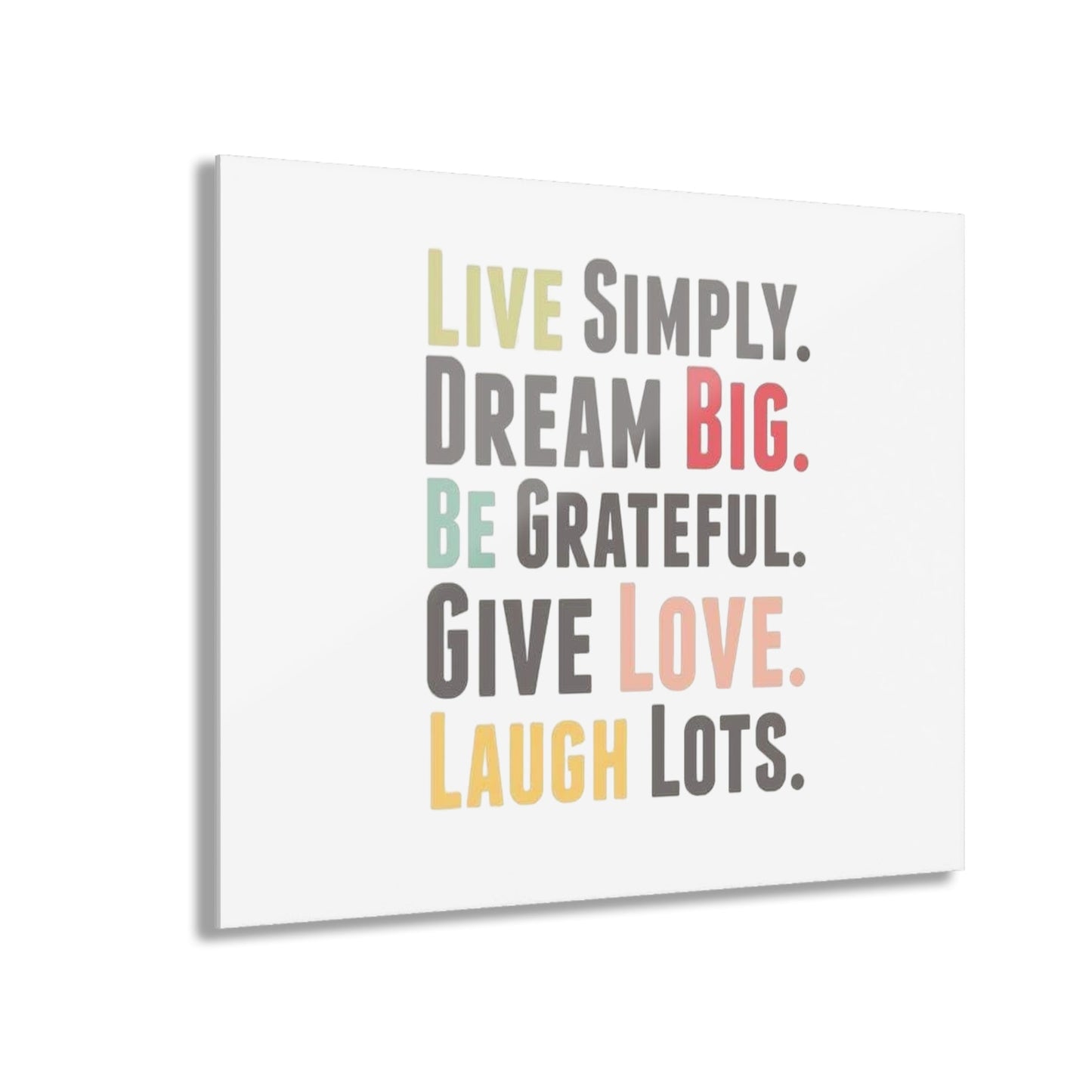 Prints Acrylic French Cleat Hanging Live Simply by Mariu del Campo. - Mariu del Campo