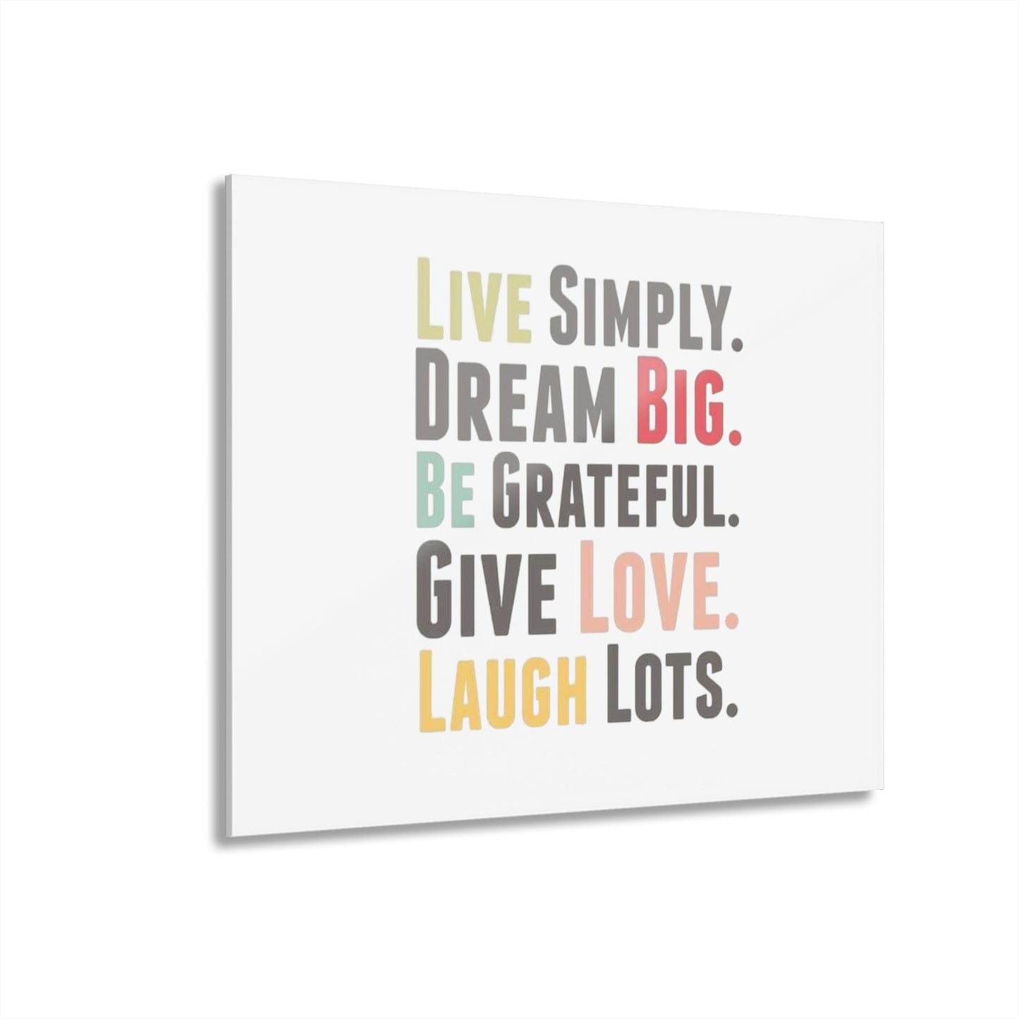 Prints Acrylic French Cleat Hanging Live Simply by Mariu del Campo. - Mariu del Campo