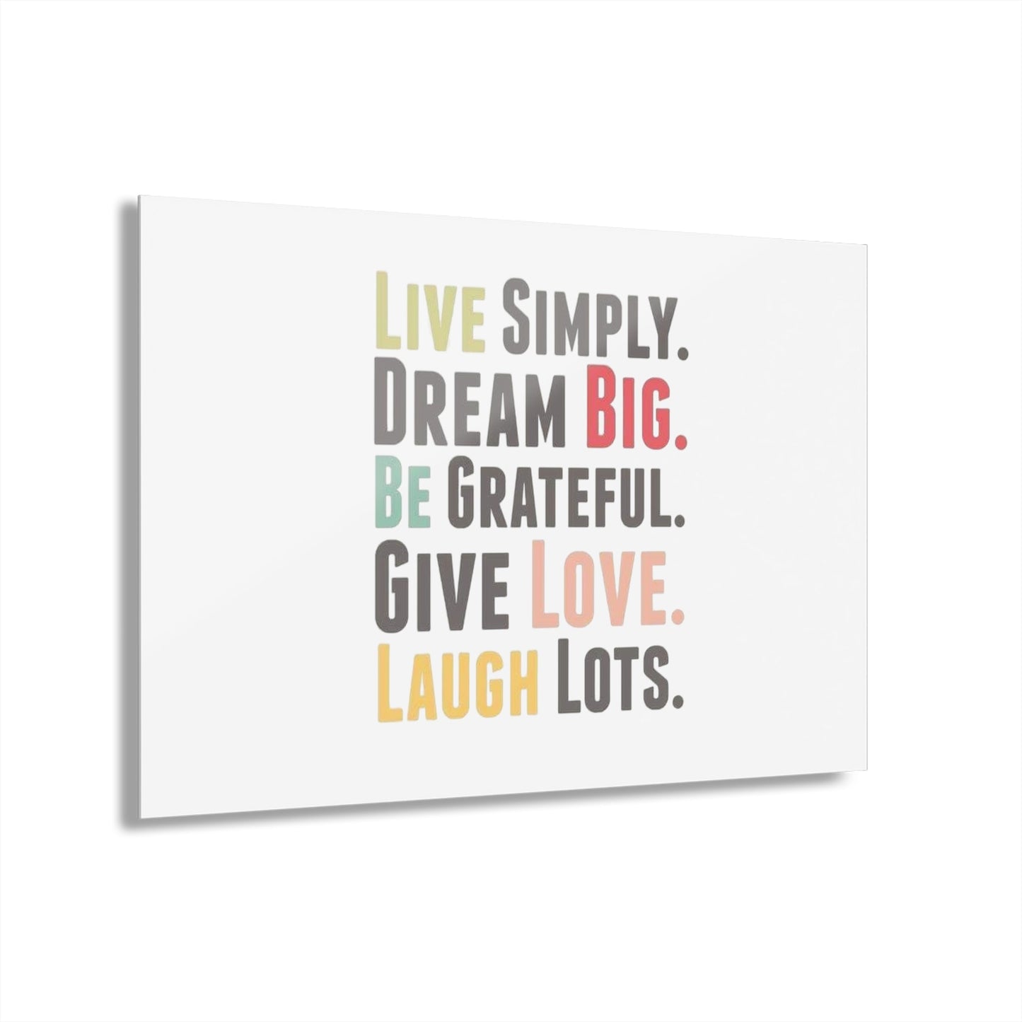 Prints Acrylic French Cleat Hanging Live Simply by Mariu del Campo. - Mariu del Campo