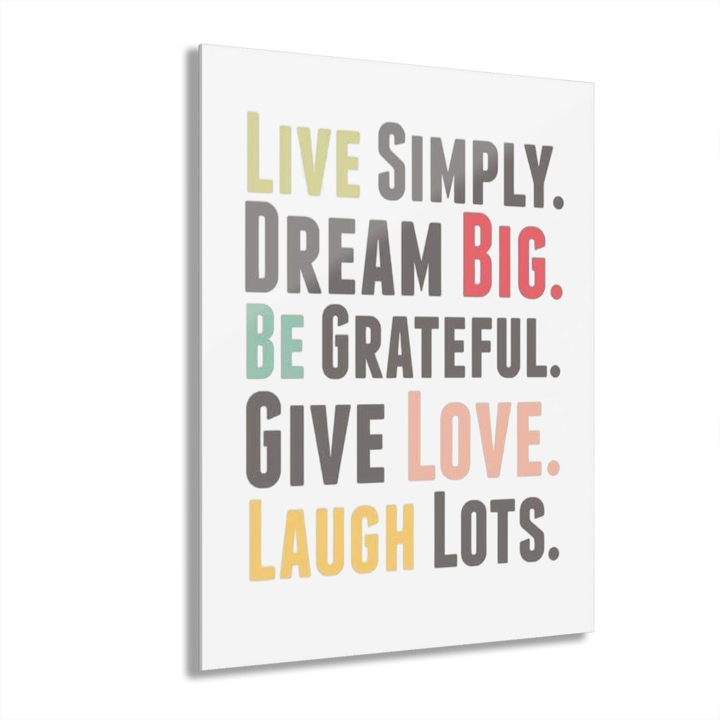 Prints Acrylic French Cleat Hanging Live Simply by Mariu del Campo. - Mariu del Campo