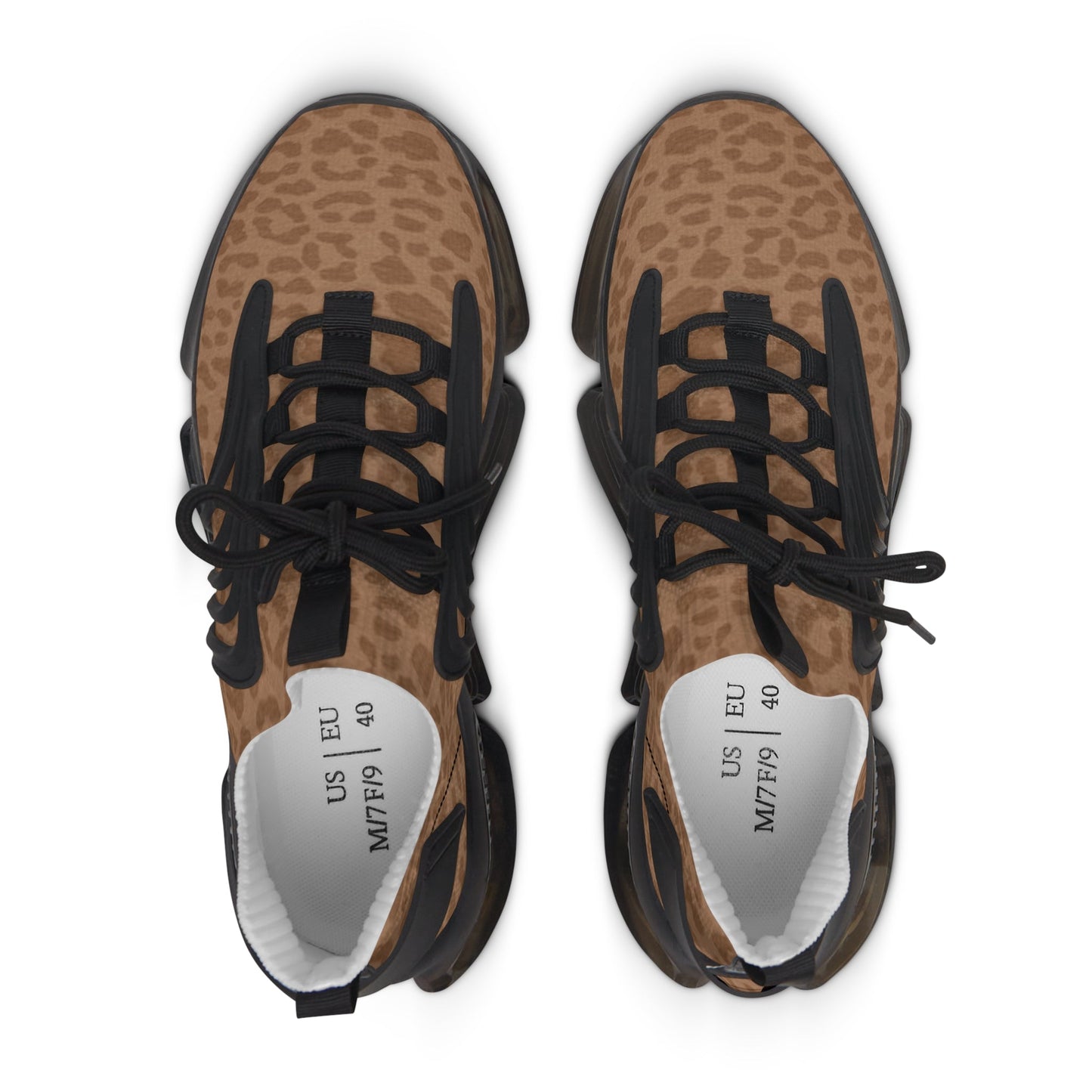Sneakers Women's Mesh brown leopard by Mariu del Campo. - Mariu del Campo