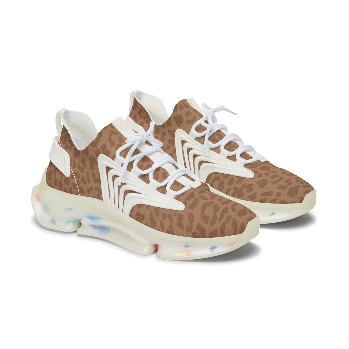 Sneakers Women's Mesh brown leopard by Mariu del Campo. - Mariu del Campo