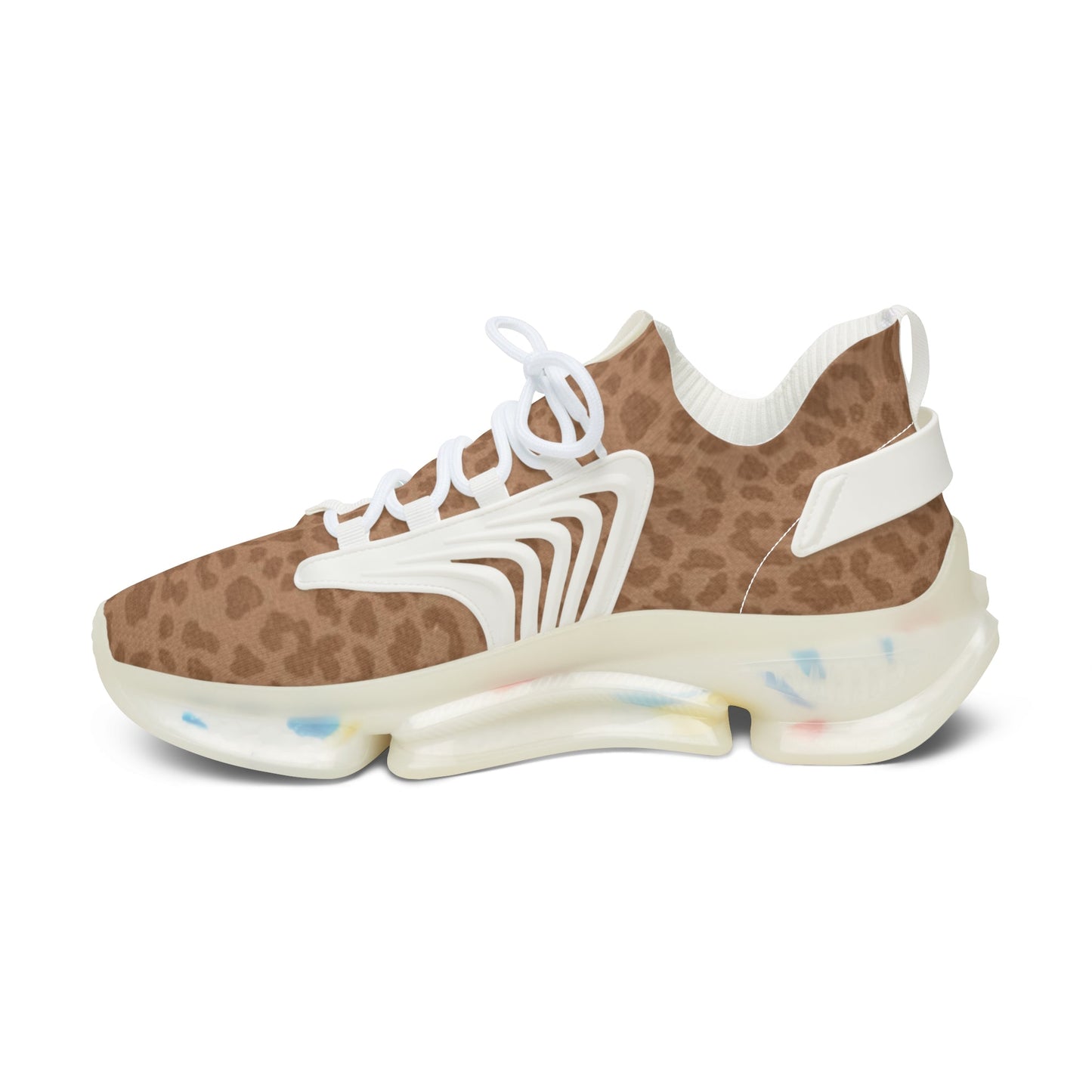 Sneakers Women's Mesh brown leopard by Mariu del Campo. - Mariu del Campo