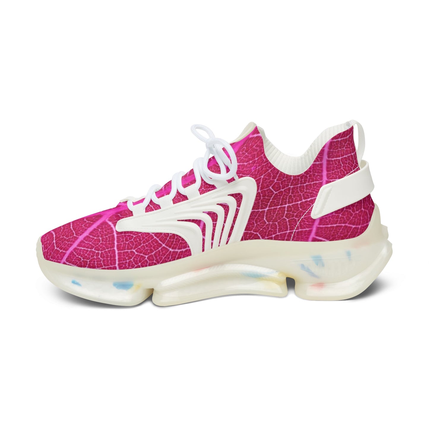 Sneakers Women's Mesh Leaf in pink by Mariu del Campo. - Mariu del Campo