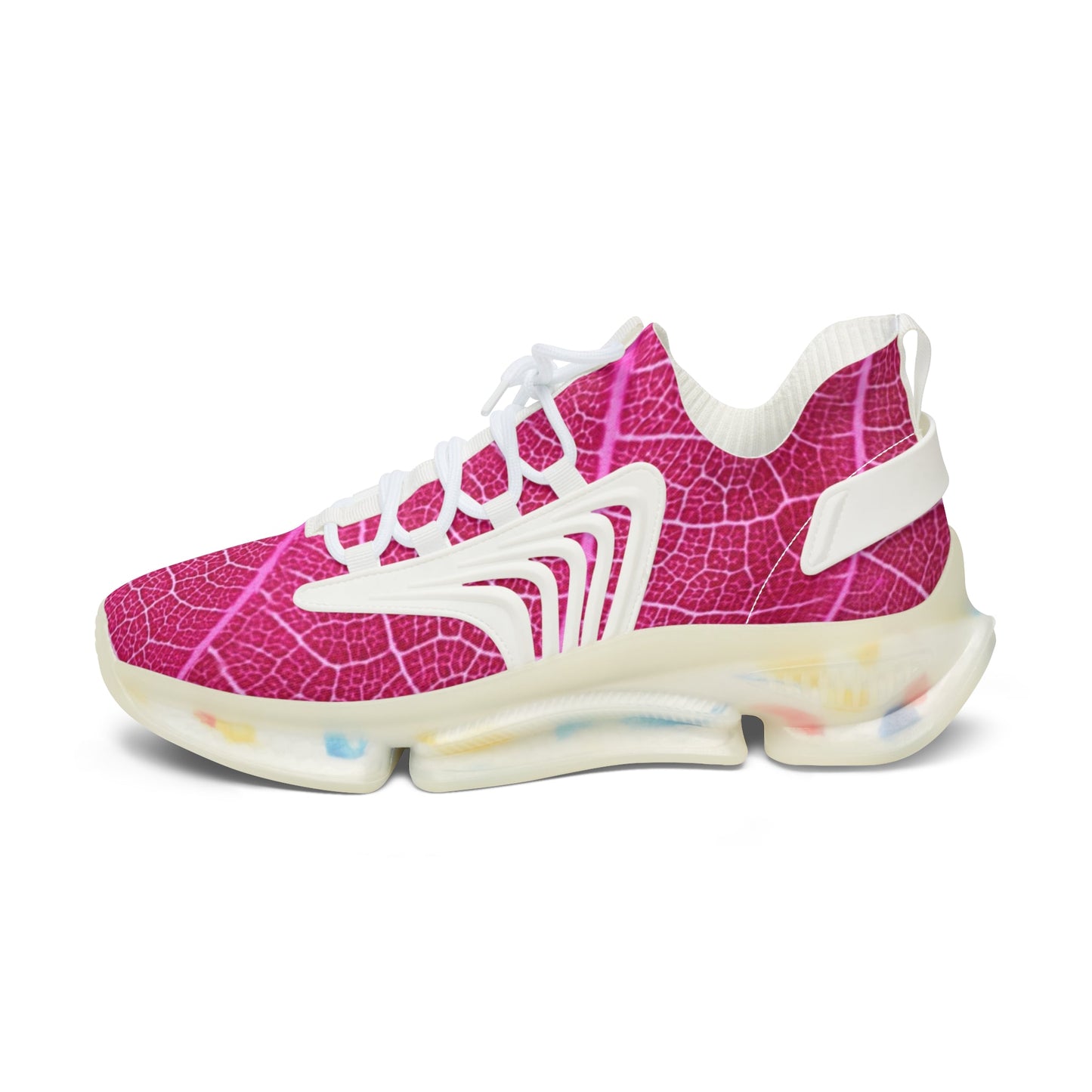Sneakers Women's Mesh Leaf in pink by Mariu del Campo. - Mariu del Campo