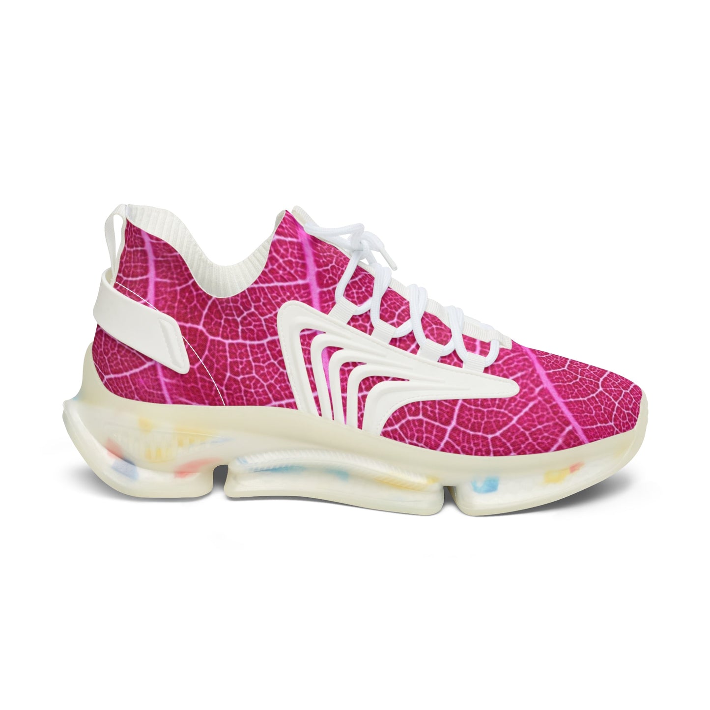 Sneakers Women's Mesh Leaf in pink by Mariu del Campo. - Mariu del Campo
