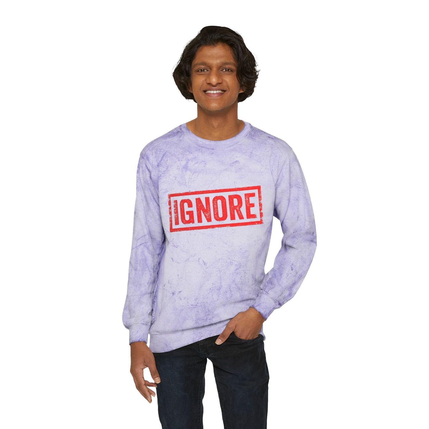 Sweatshirt Unisex Color Blast Crewneck ignore by Mariu del Campo. - Mariu del Campo
