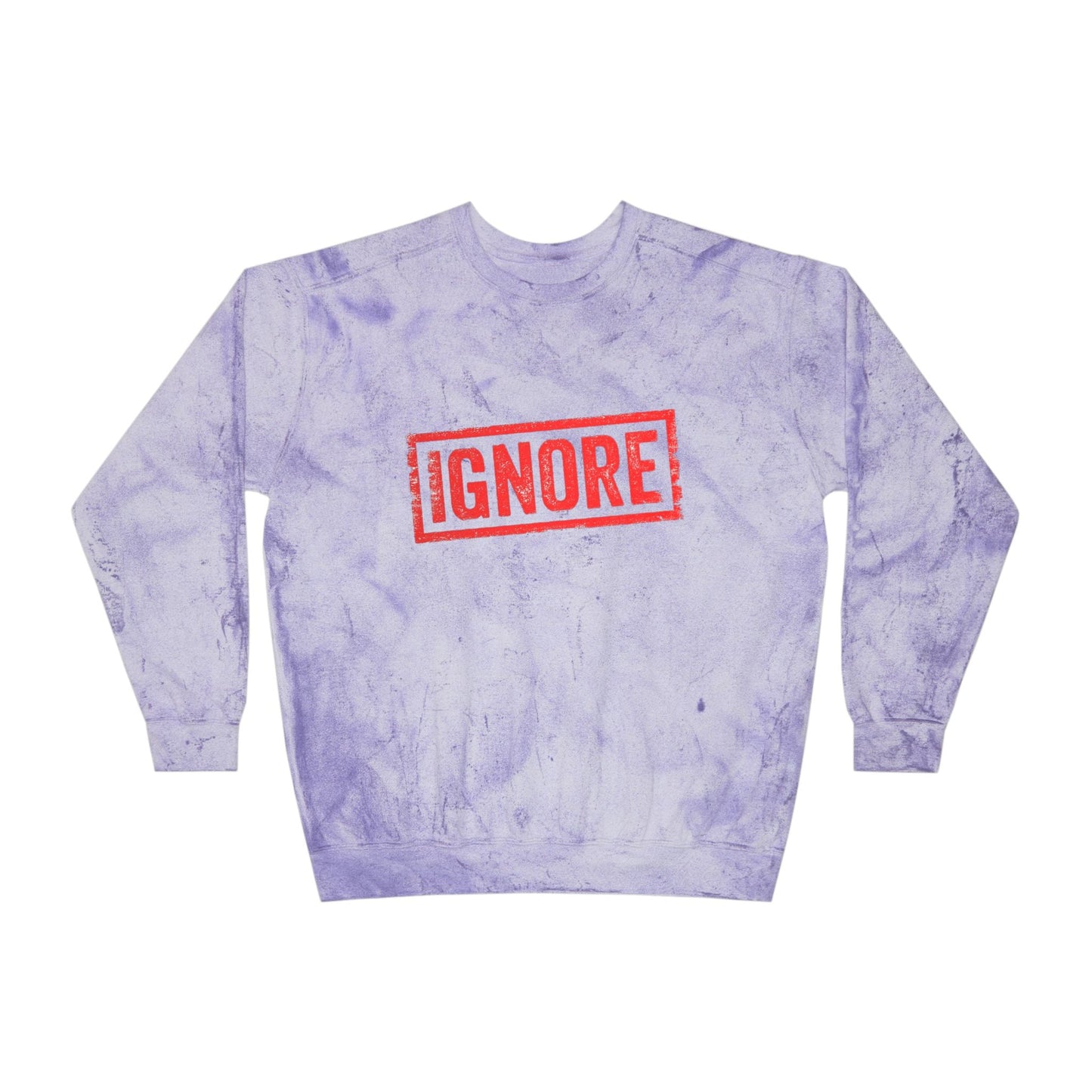 Sweatshirt Unisex Color Blast Crewneck ignore by Mariu del Campo. - Mariu del Campo
