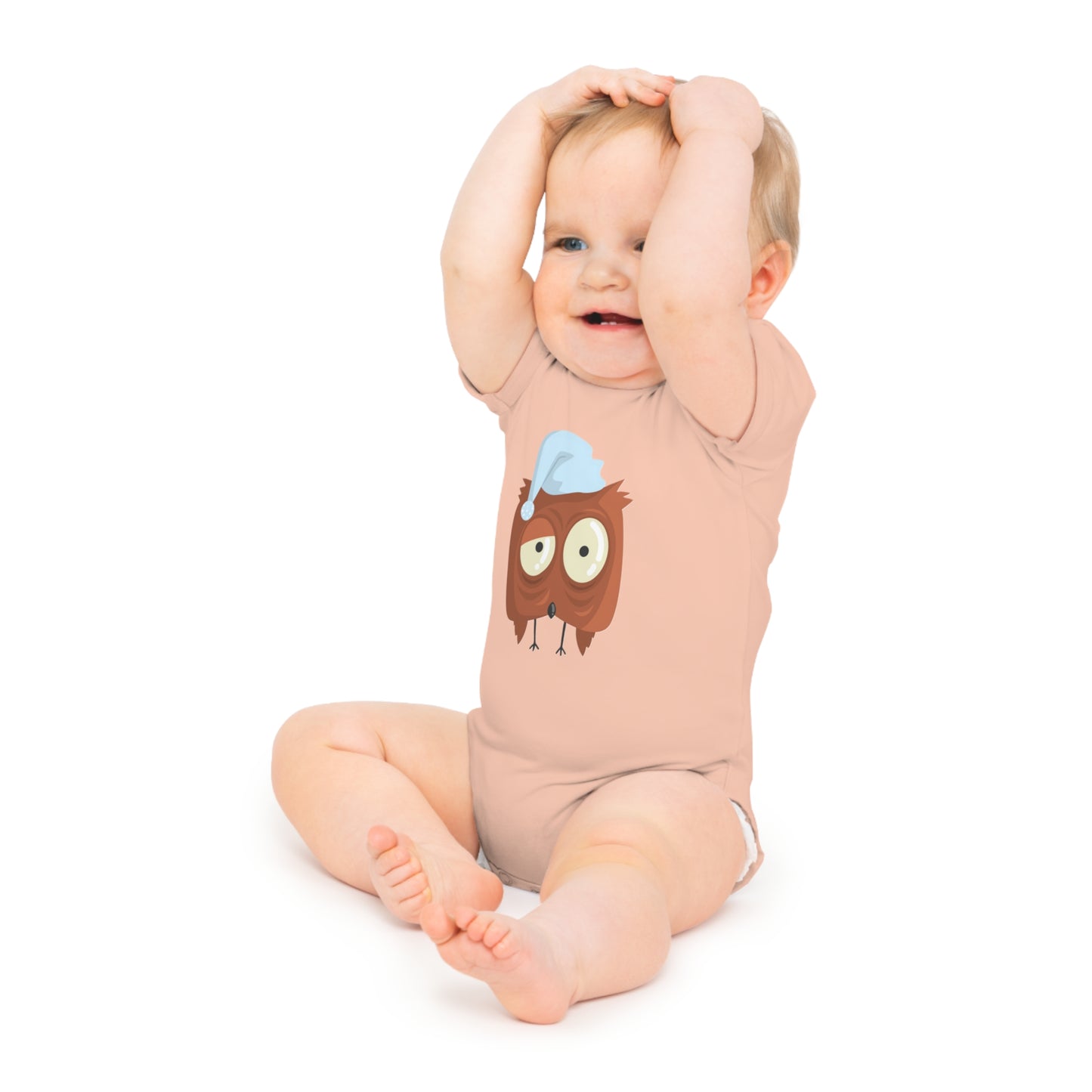 Bodysuit Unisex Baby Short Sleeve Buo by Mariu del Campo.